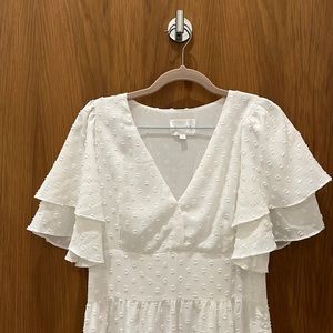 Line and Dot white maxi dress